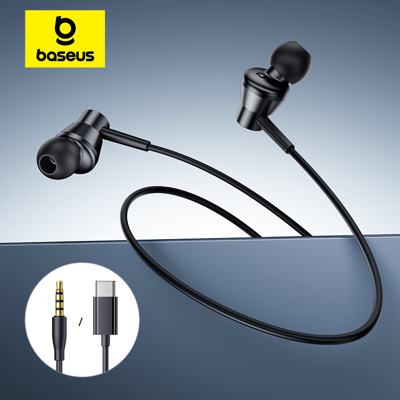 Pc Gaming Earphones - Baseus Encok CZ11/HZ11 Wired Earphones Type-C/3.5mm