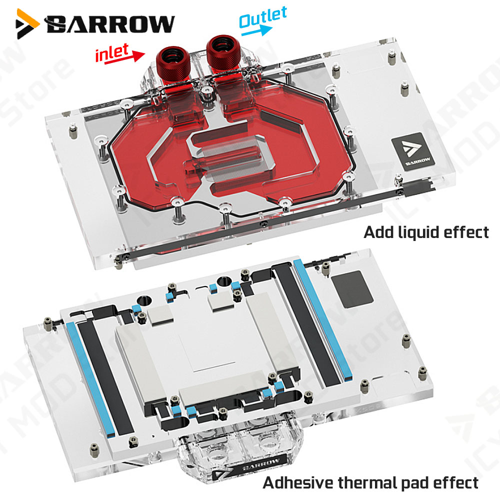 Barrow VGA Water Block for Gig - Pc Gaming Rtx 5090 评论和价格