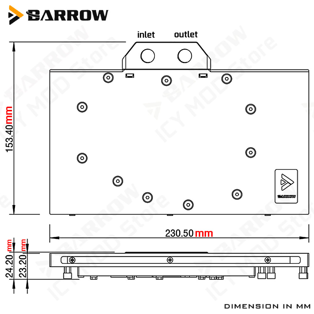 Barrow VGA Water Block for Gig - Pc Gaming Rtx 5090 评论和价格