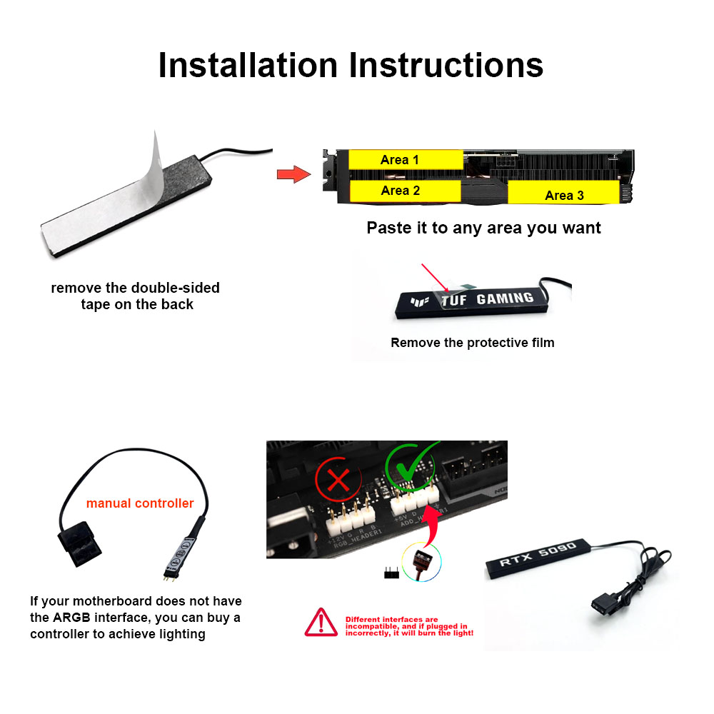 Video Card Lighting Panel For  - Pc Gaming Rtx 5090 评论和价格