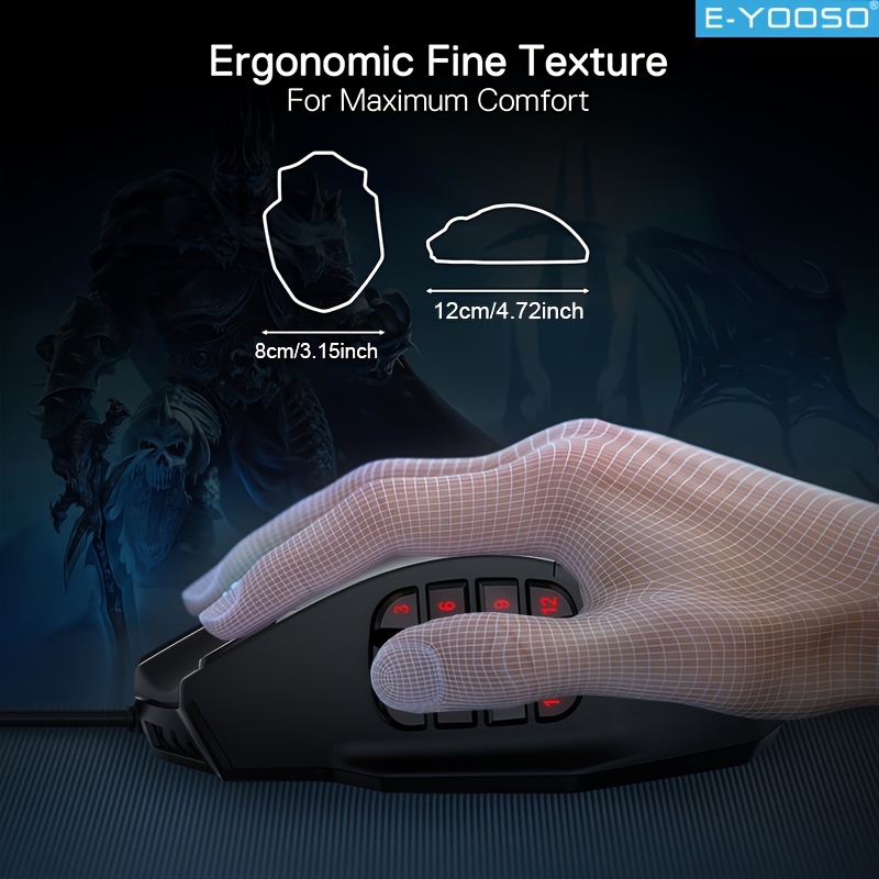 E-YOOSO RGB Wired Gaming Mouse - Pc Gaming Editing 评论和价格