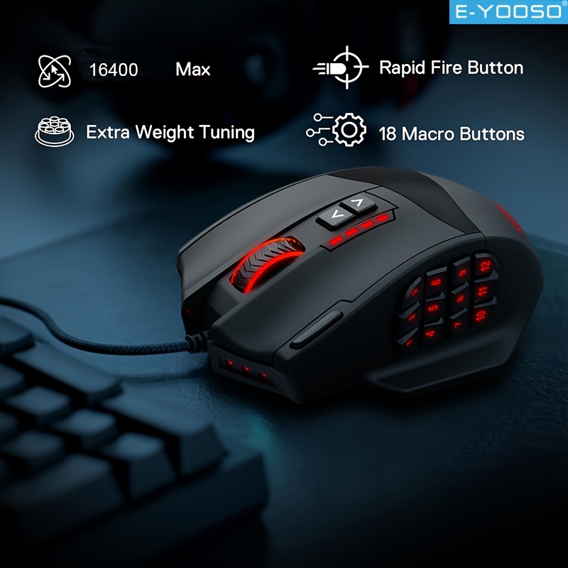 E-YOOSO RGB Wired Gaming Mouse - Pc Gaming Editing 评论和价格