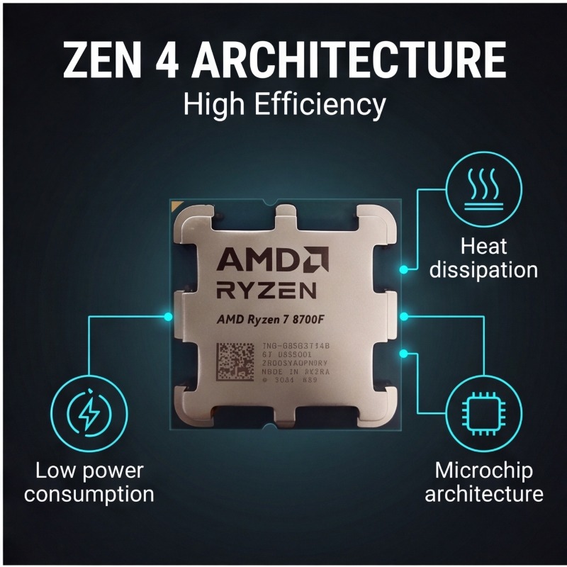 AMD Ryzen 7 8700F Desktop CPU  - Amd Cpu Ryzen 7 评论和价格