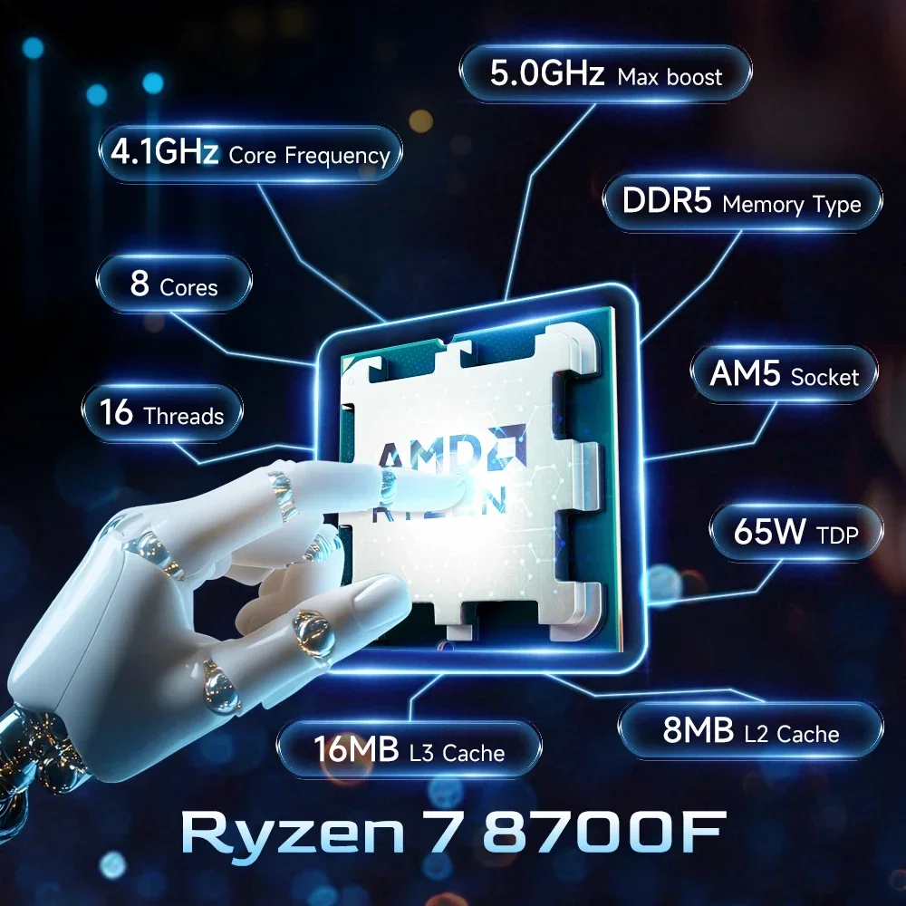 AMD R7 8700F Ryzen 7 8700F CPU - Amd Cpu Ryzen 7 评论和价格