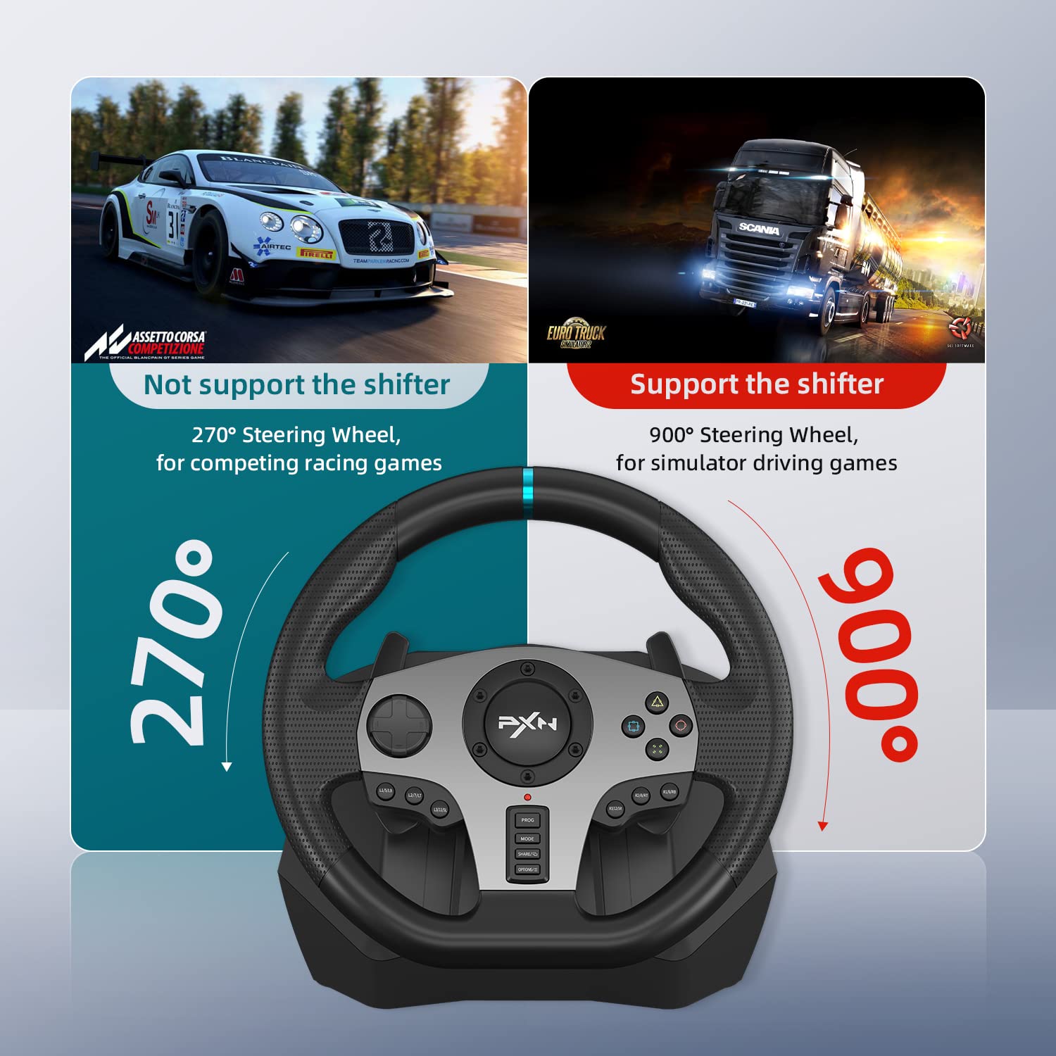 PXN V9 Volante PC Steering Whe - Pc Gaming Xgear 评论和价格