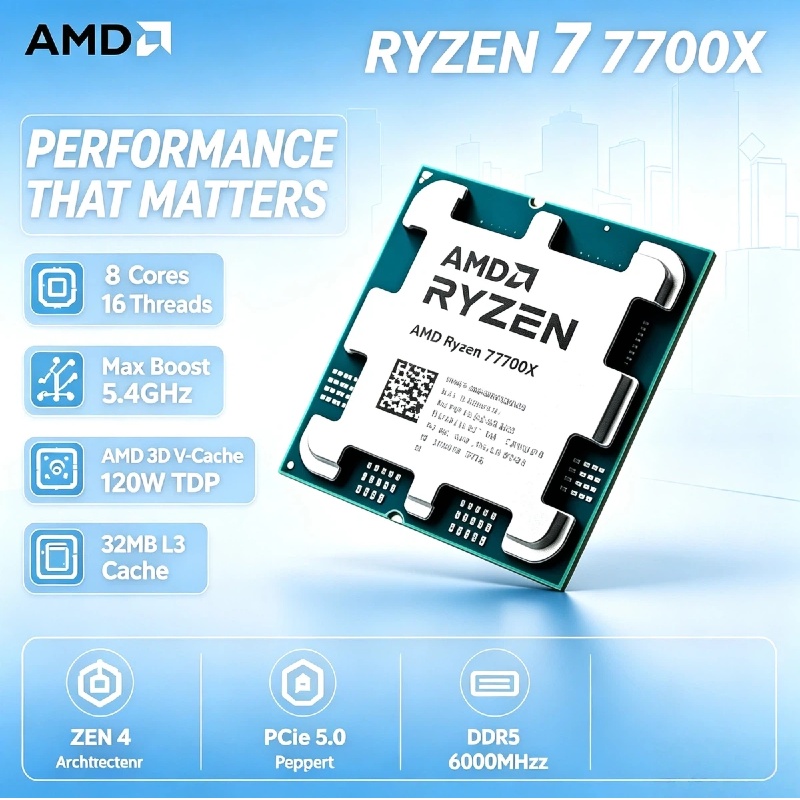 AMD Ryzen 7 7700X 5NM High Per - Amd Cpu Ryzen 7 评论和价格