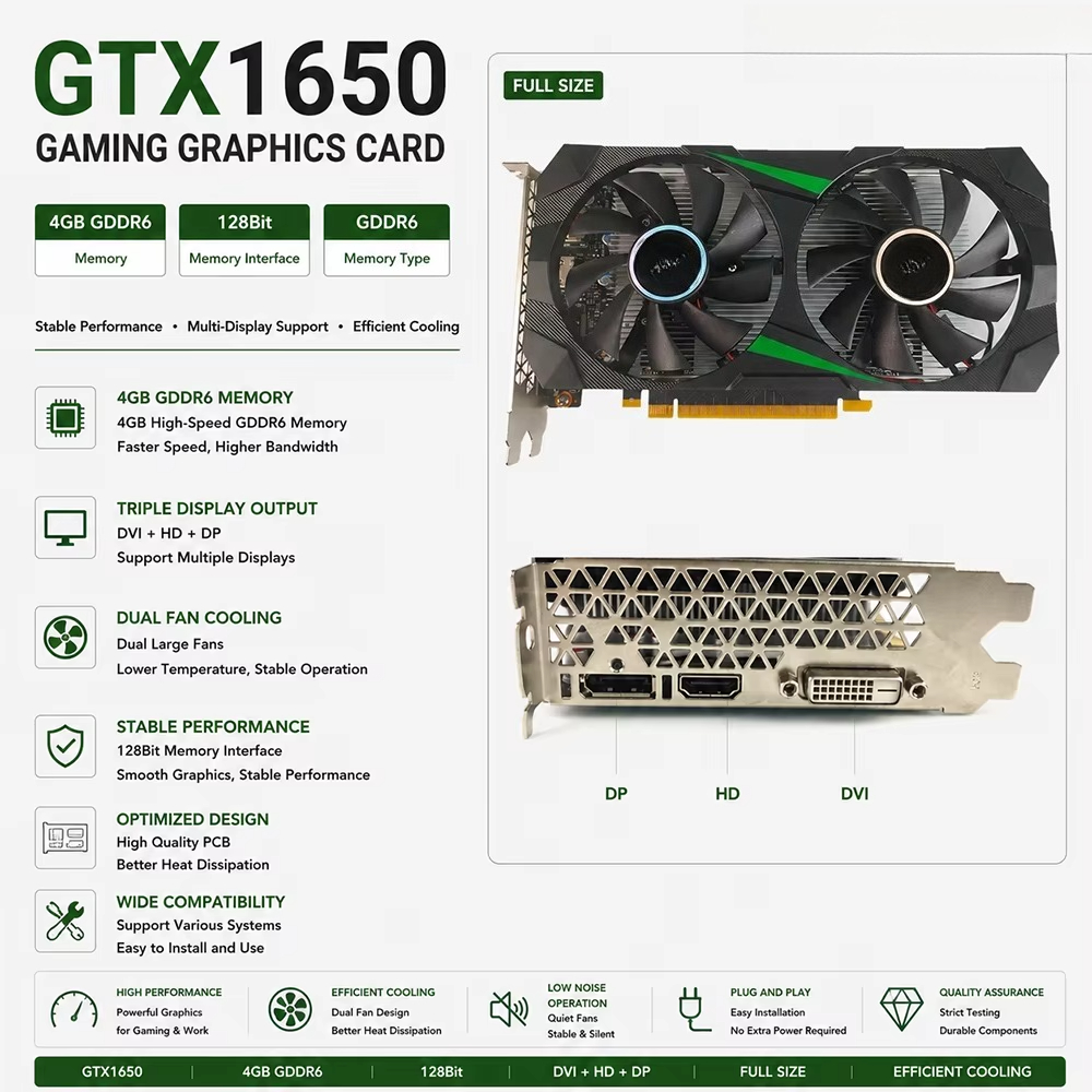 Graphics Card GTX 1650 4GB GDD - Pc Gaming Gtx 1650 评论和价格