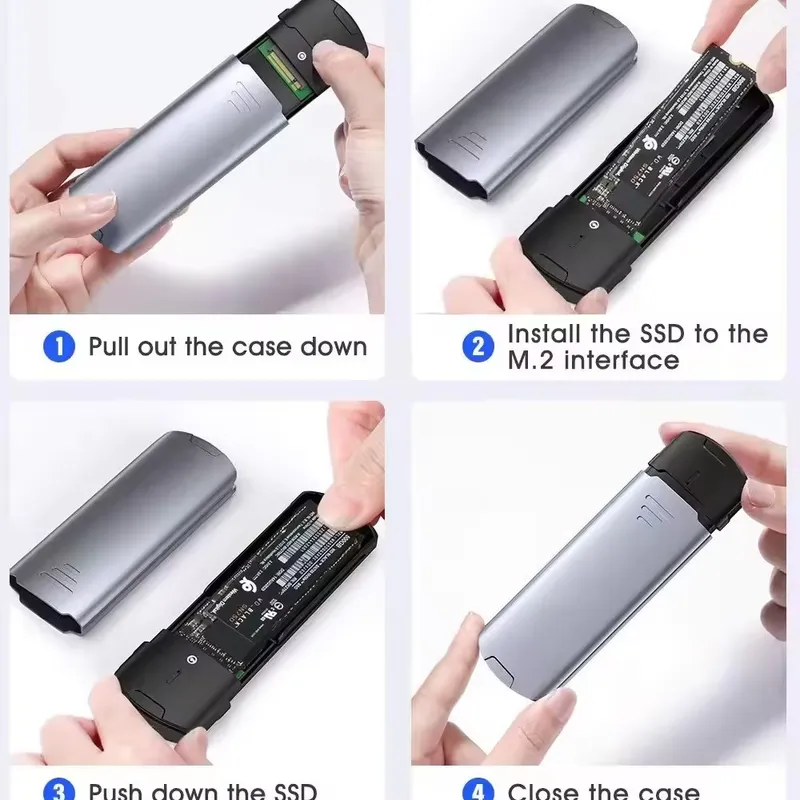 M2 NVMe SSD Enclosure 10Gbps A - Pc Gaming Editing 评论和价格
